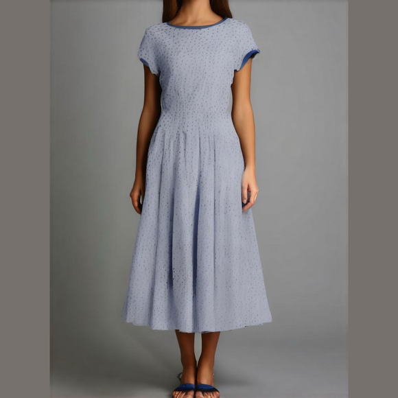 Vintage Dresses & Skirts - 70s Vintage Lanz originals polka dot dress 60s • modest dress